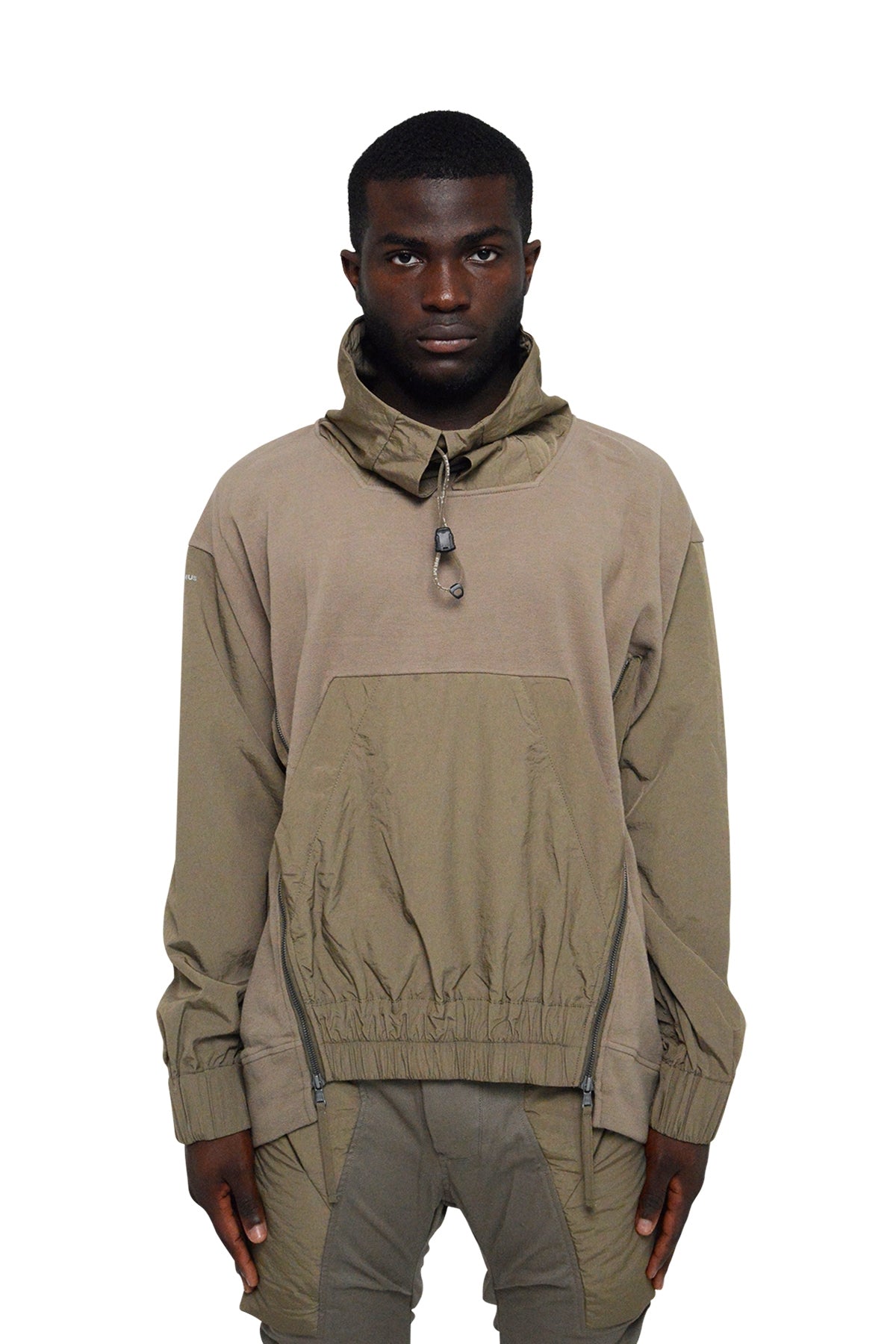 Windbreaker Pullover, Burnt Olive - 2 | #size_us M = jp 2 = eu 48