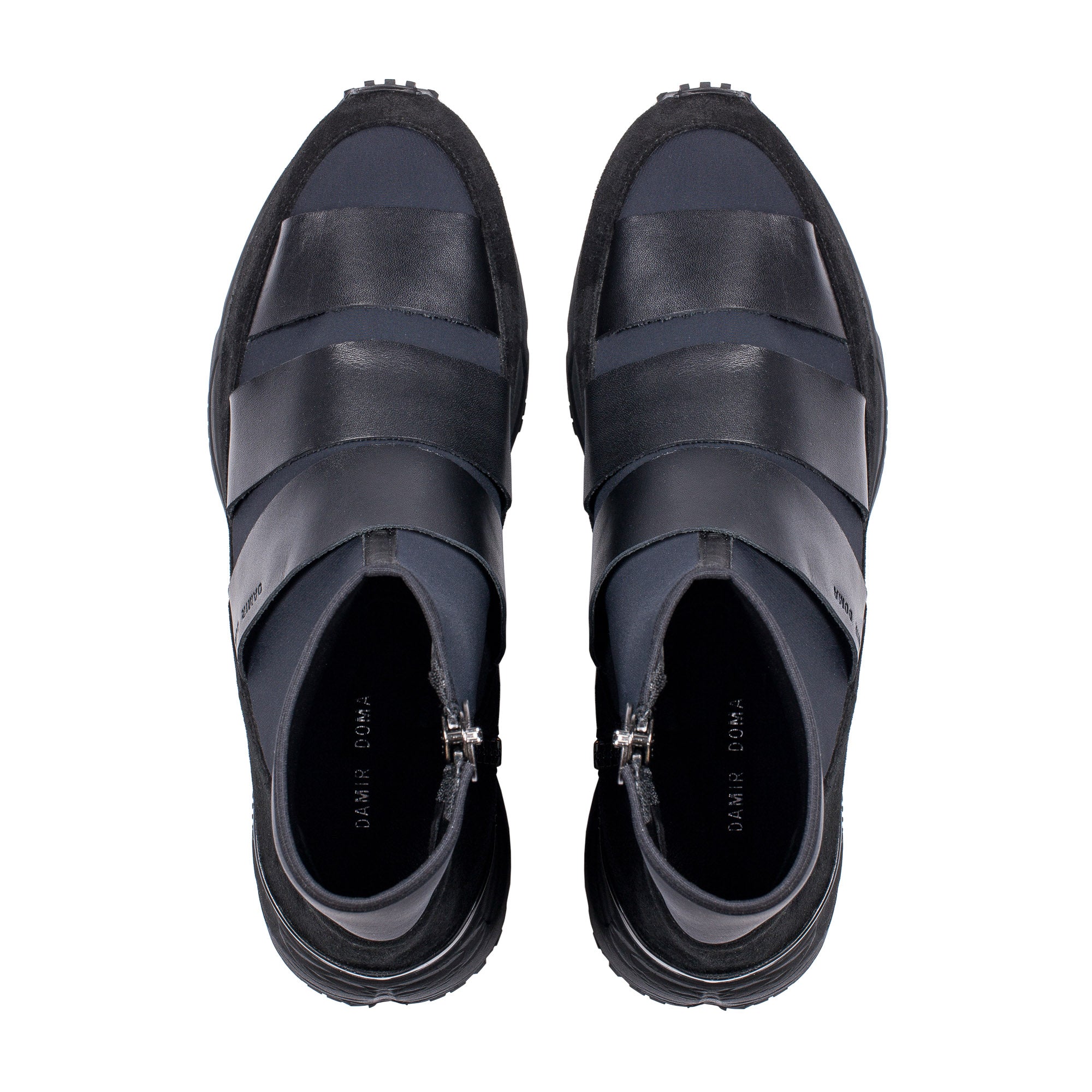 Flash High-Top Sneakers, Black/Blue
