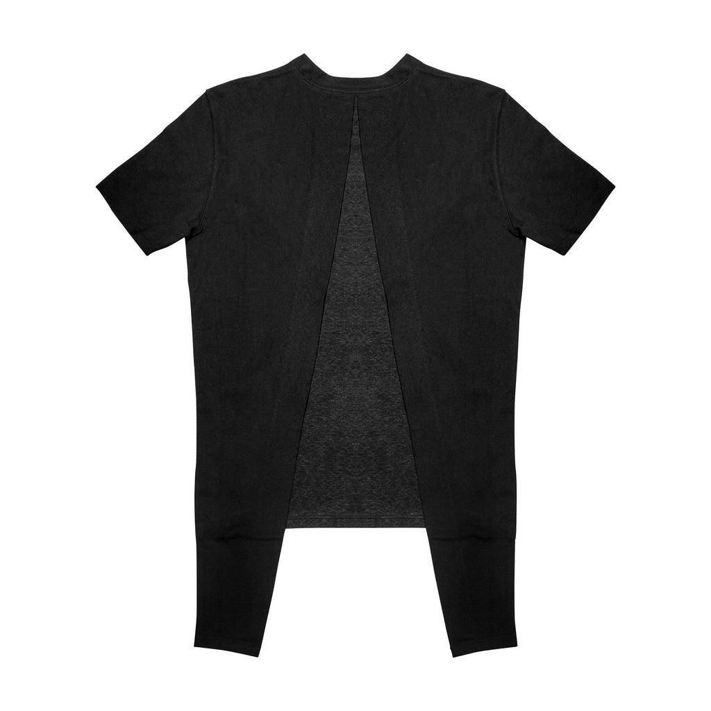 KNITTED TEE OBLIQUE LINE, BLACK