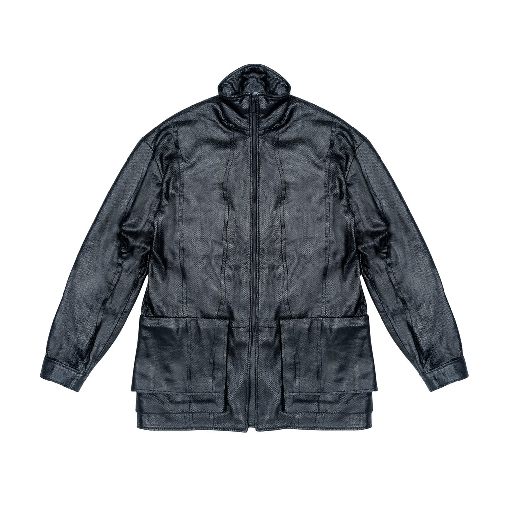 COTTWEILER - EROSION LEATHER COAT, BLACK - M | #size_us M = jp 2 = eu 48