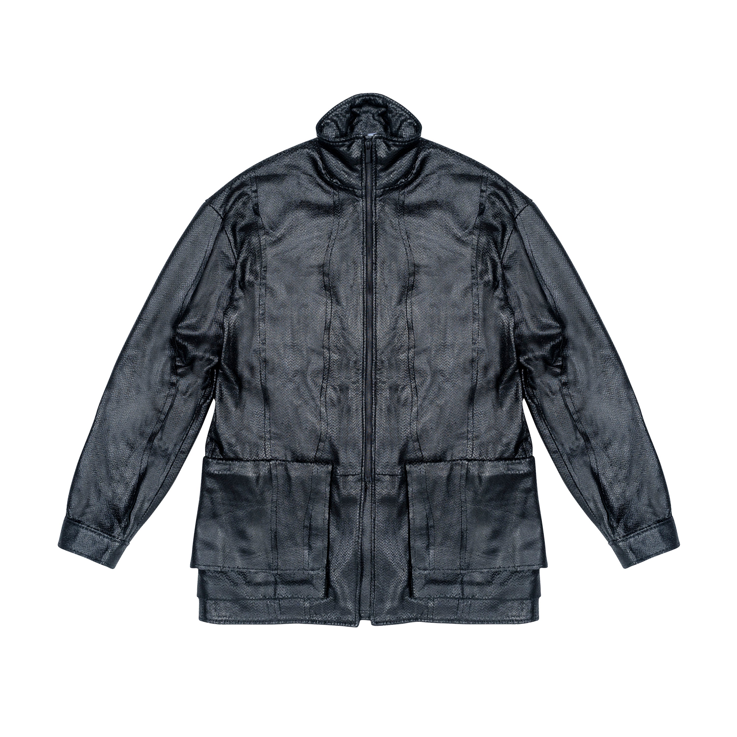 COTTWEILER - EROSION LEATHER COAT, BLACK - M | #size_us M = jp 2 = eu 48