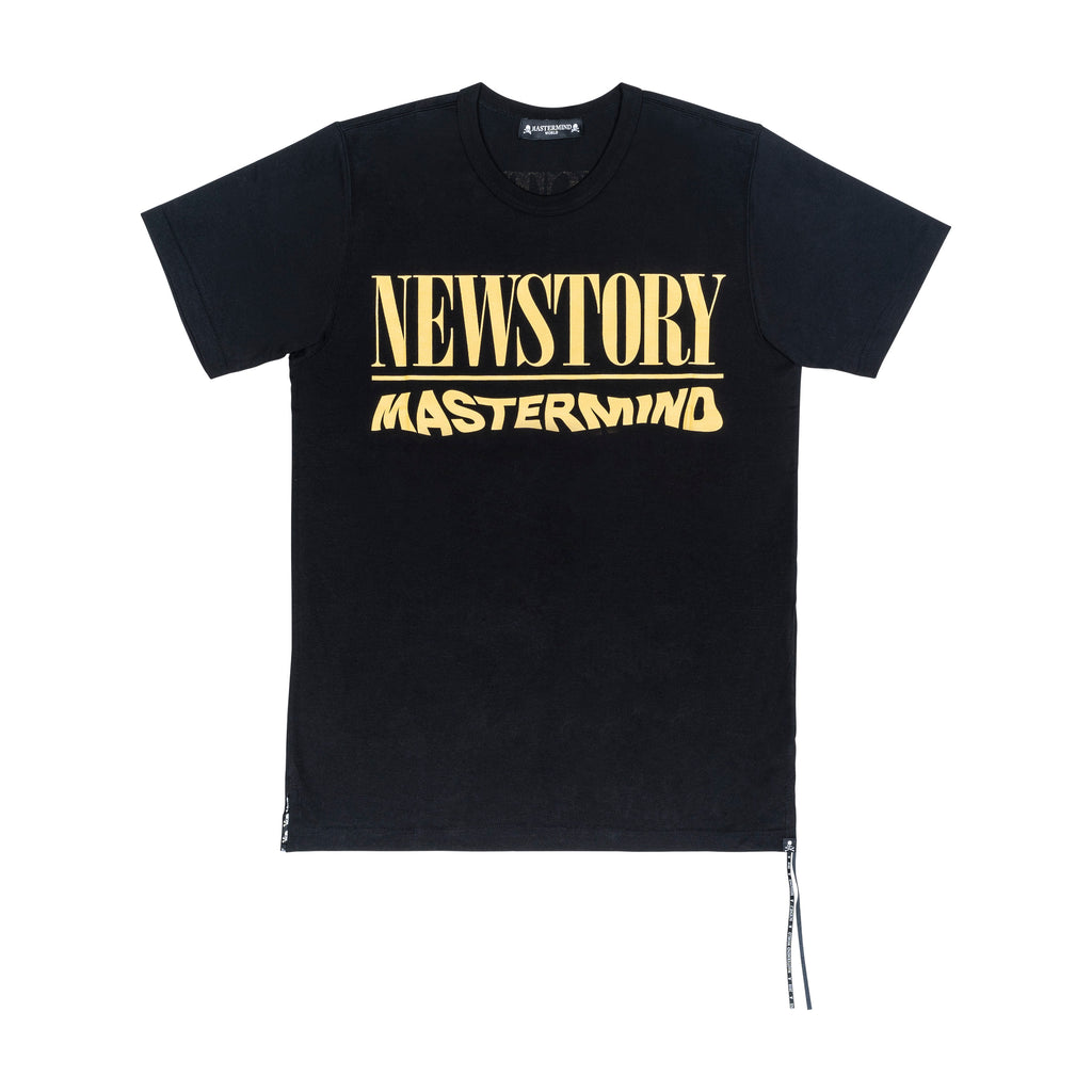 MASTERMIND - NEWSTORY T-SHIRT, BLACK - M | #size_us M = jp 2 = eu 48