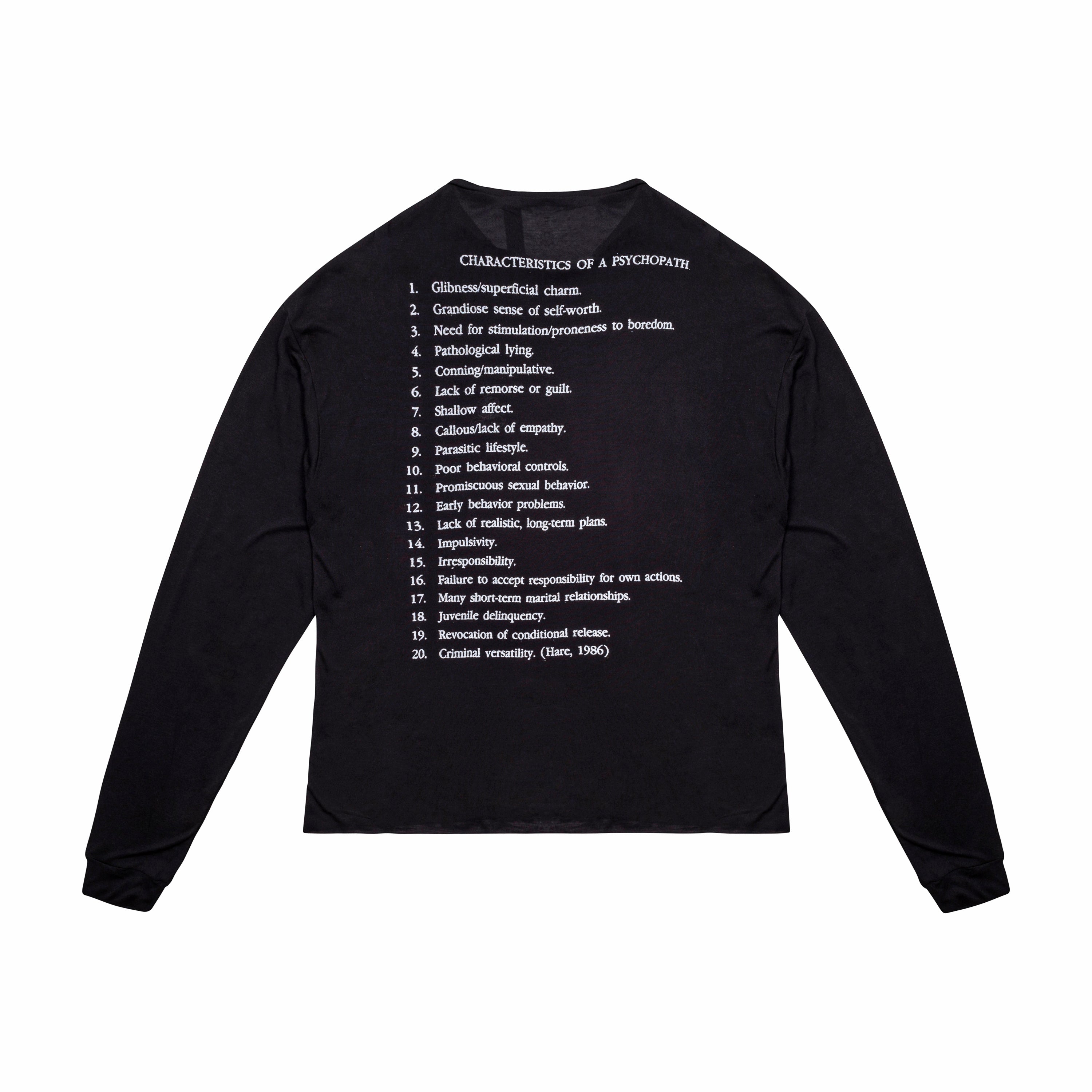 PSYCHOPATHE LS, BLACK