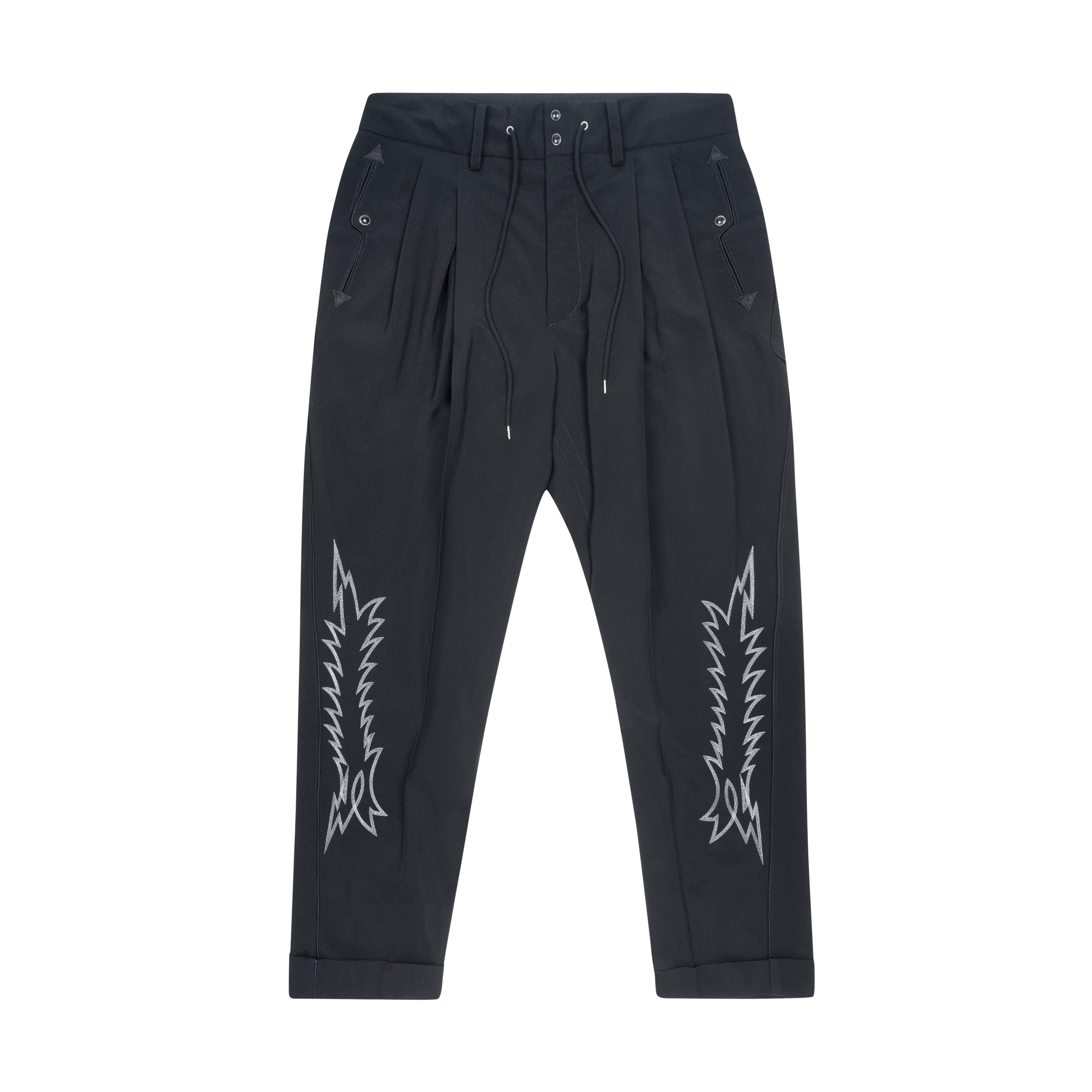THE SOLOIST - EMB PANTS, BLACK - 48 | #size_us M = jp 2 = eu 48