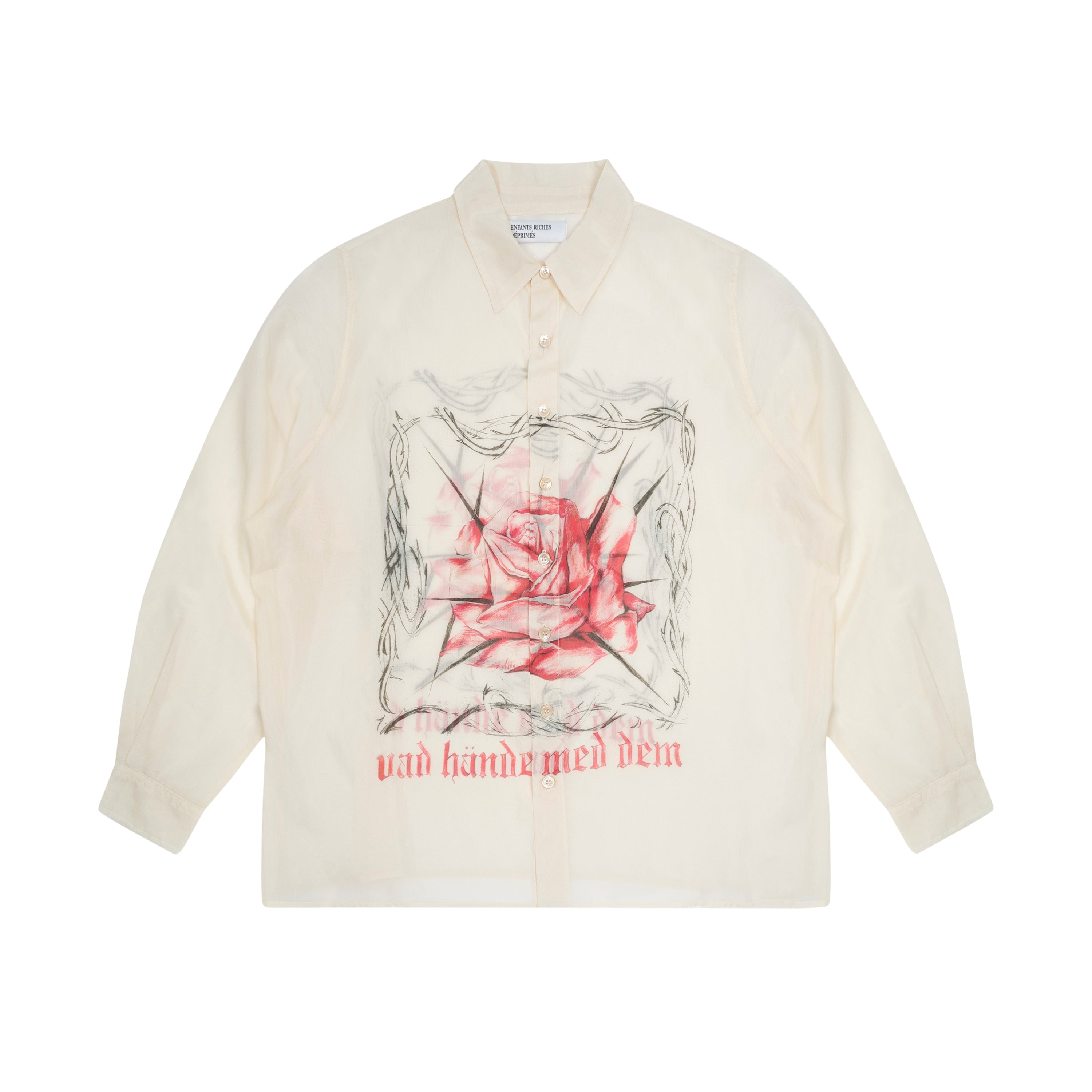 ERD - ROSE AND THORNS SHIRT, IVORY - M | #size_us M = jp 2 = eu 48