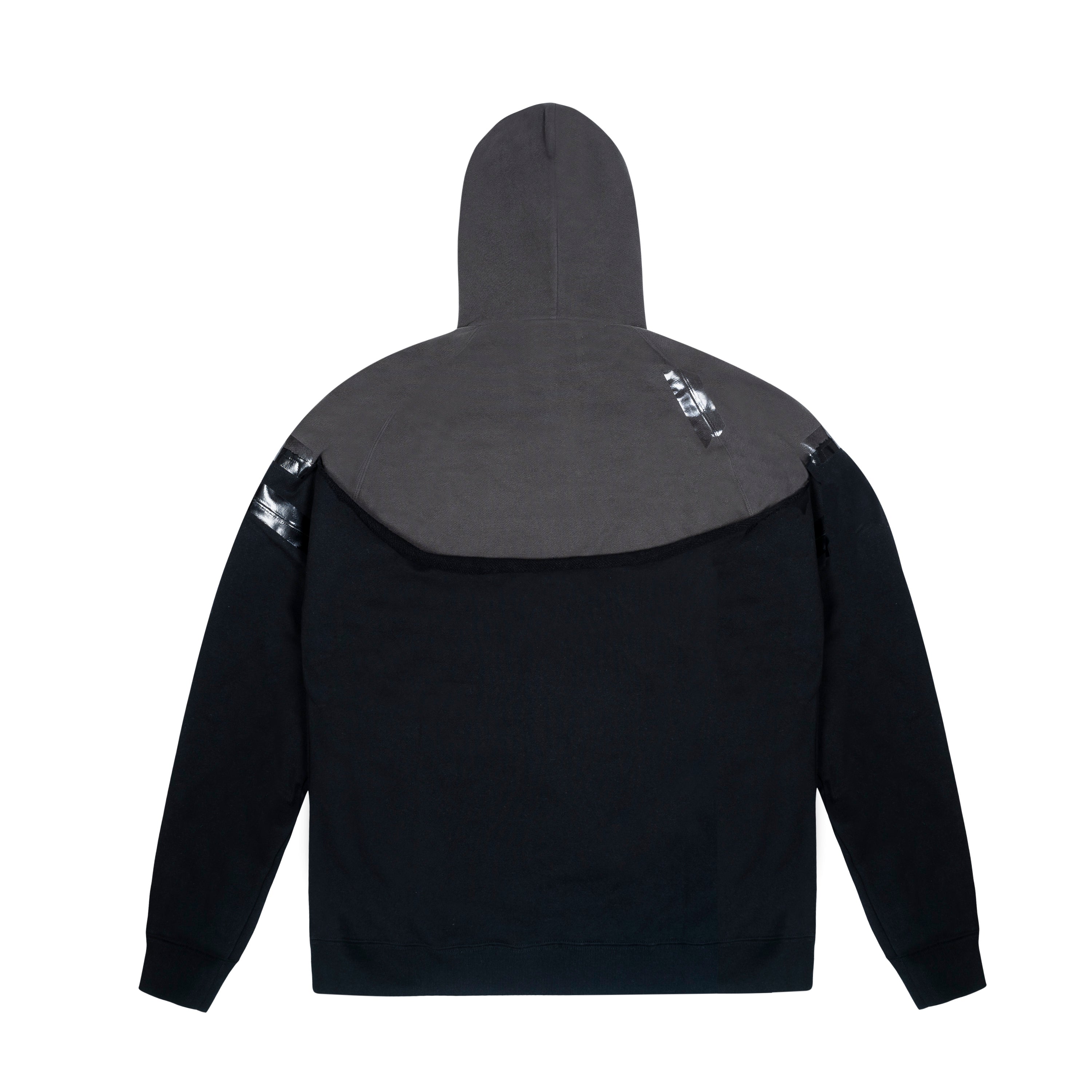 TAPED HOODIE, BLACK