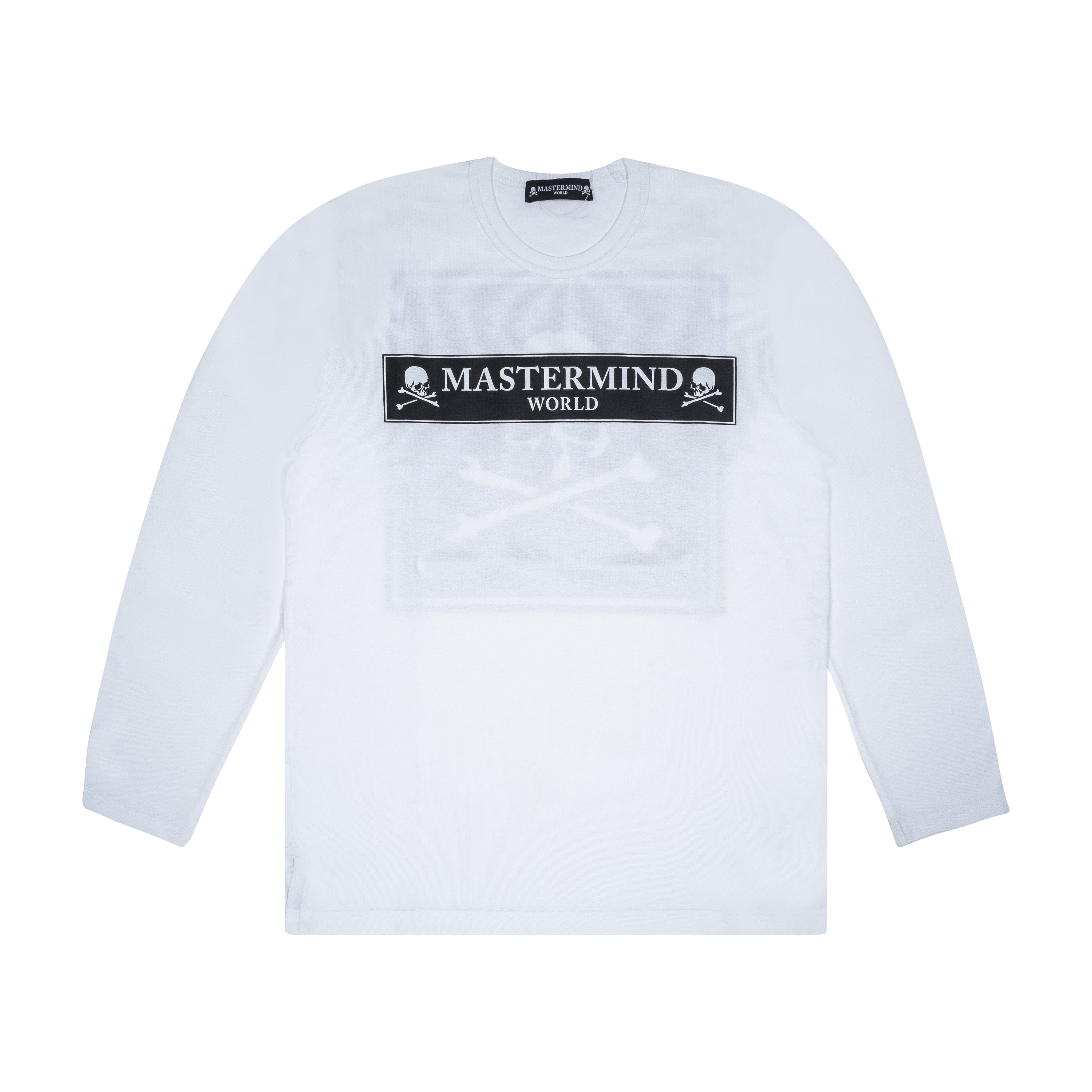 MASTERMIND - BOX LOGO LS, WHITE  - S | #size_us S  = jp 1 = eu 46