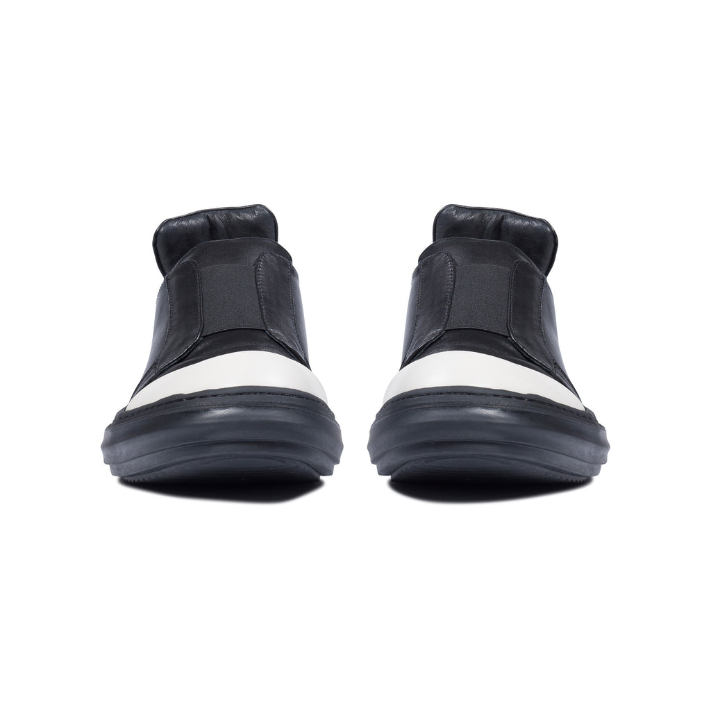 Lace-Up Back Slip on Sneakers, Black
