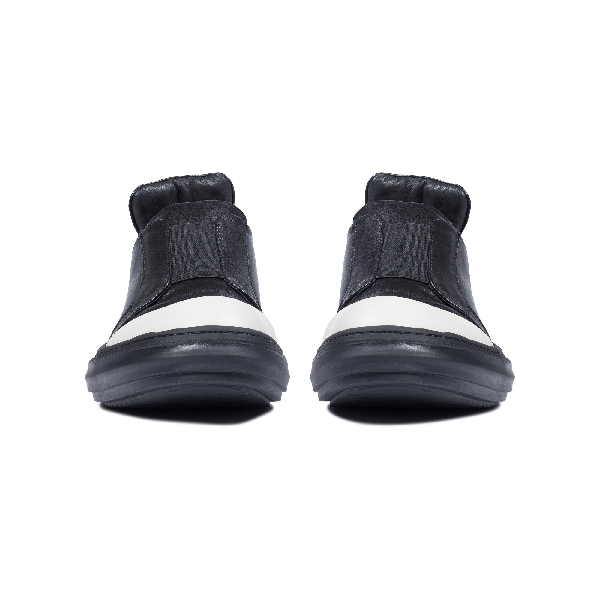 Lace-Up Back Slip on Sneakers, Black