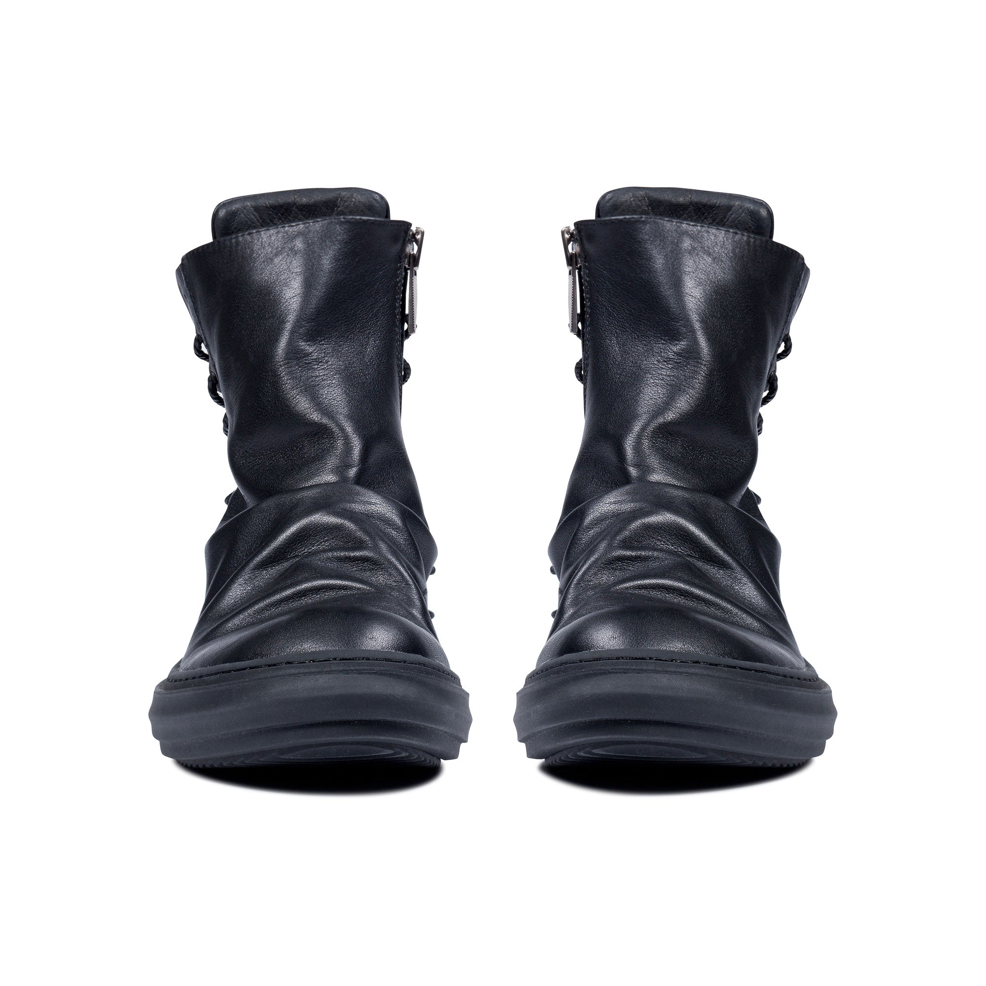 Lace-Up Back Sneakers, BLACK
