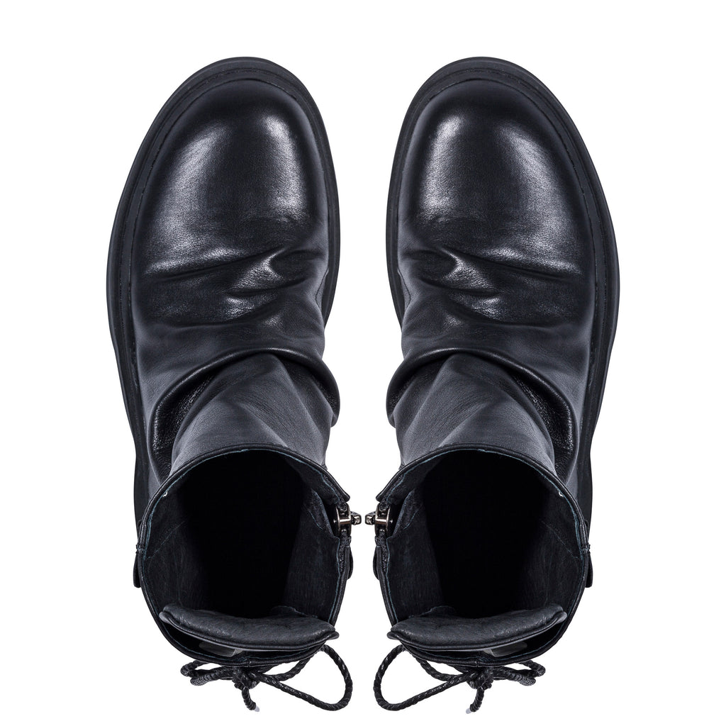 Lace-Up Back Sneakers, BLACK