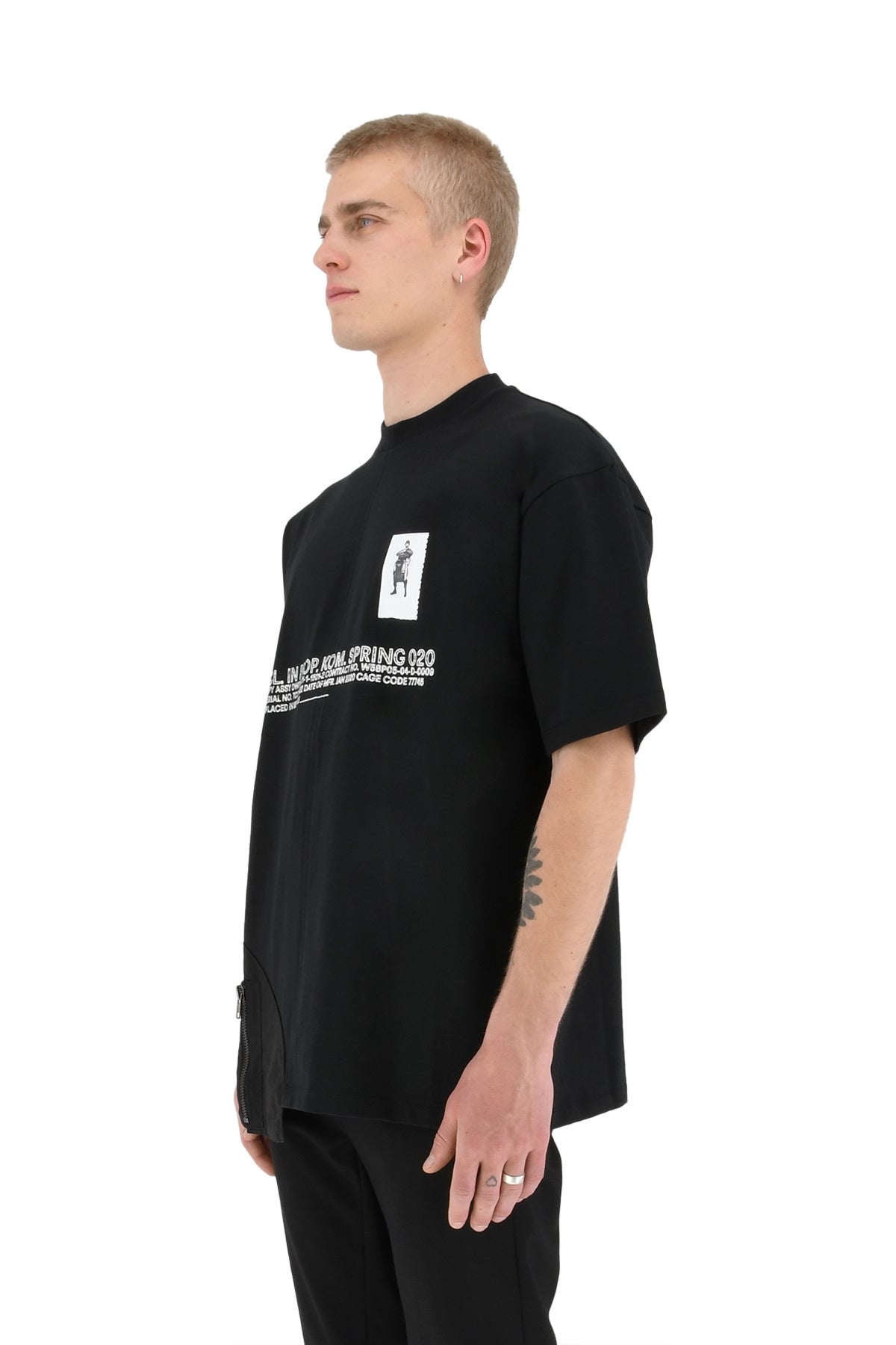 Loose Fit Pocket T-Shirt, Black