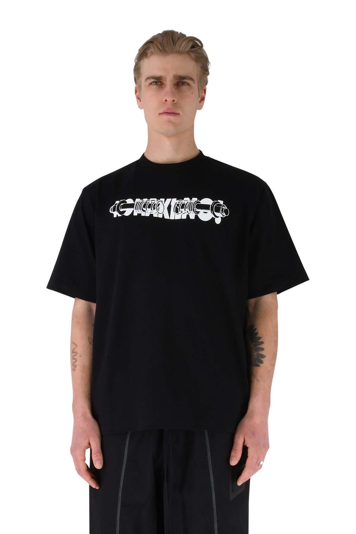 Hole Punch Logo T-Shirt, Black  - M | #size_us M = jp 2 = eu 48