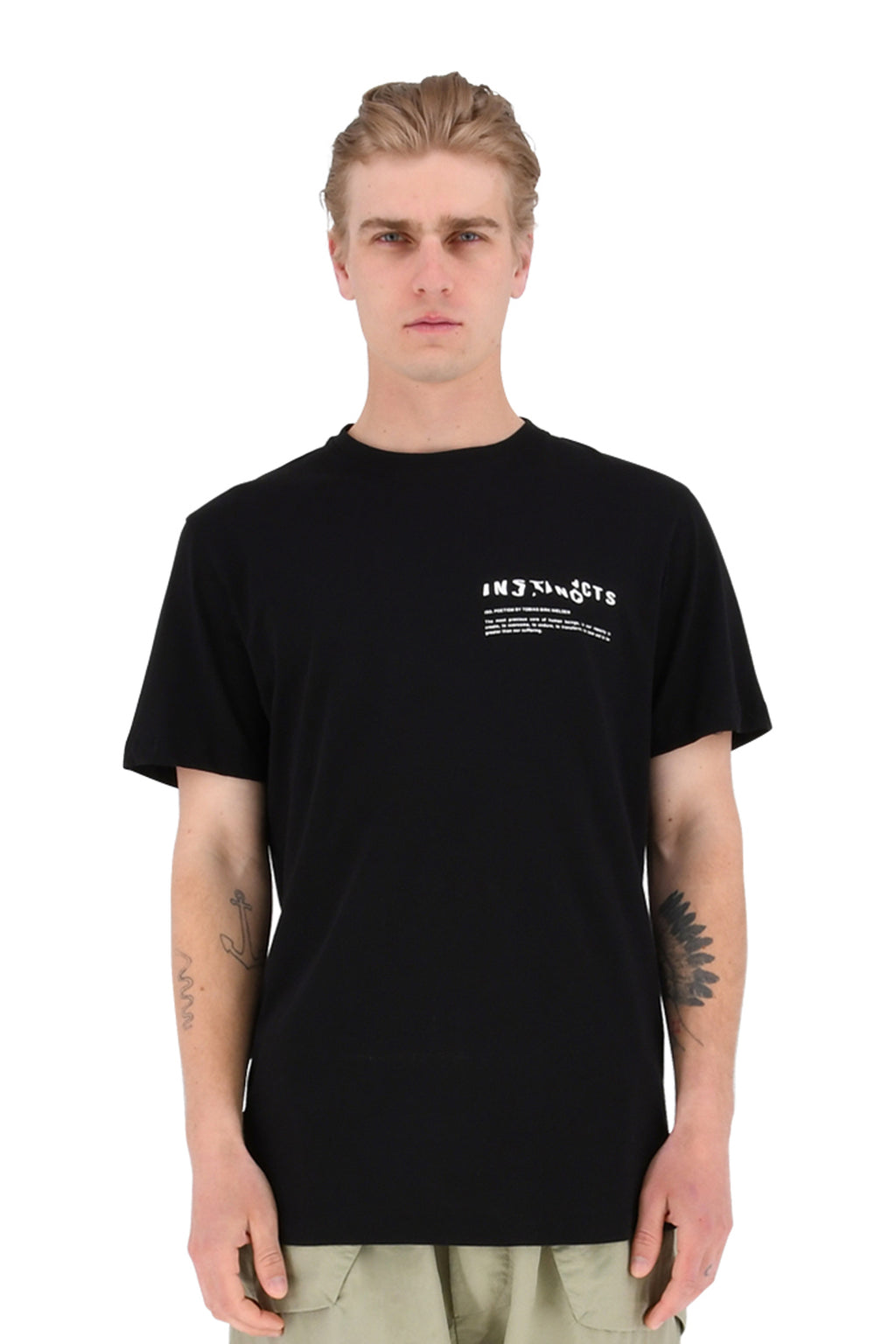 Decko Portrait T-Shirt, Black-Red - M | #size_us M = jp 2 = eu 48