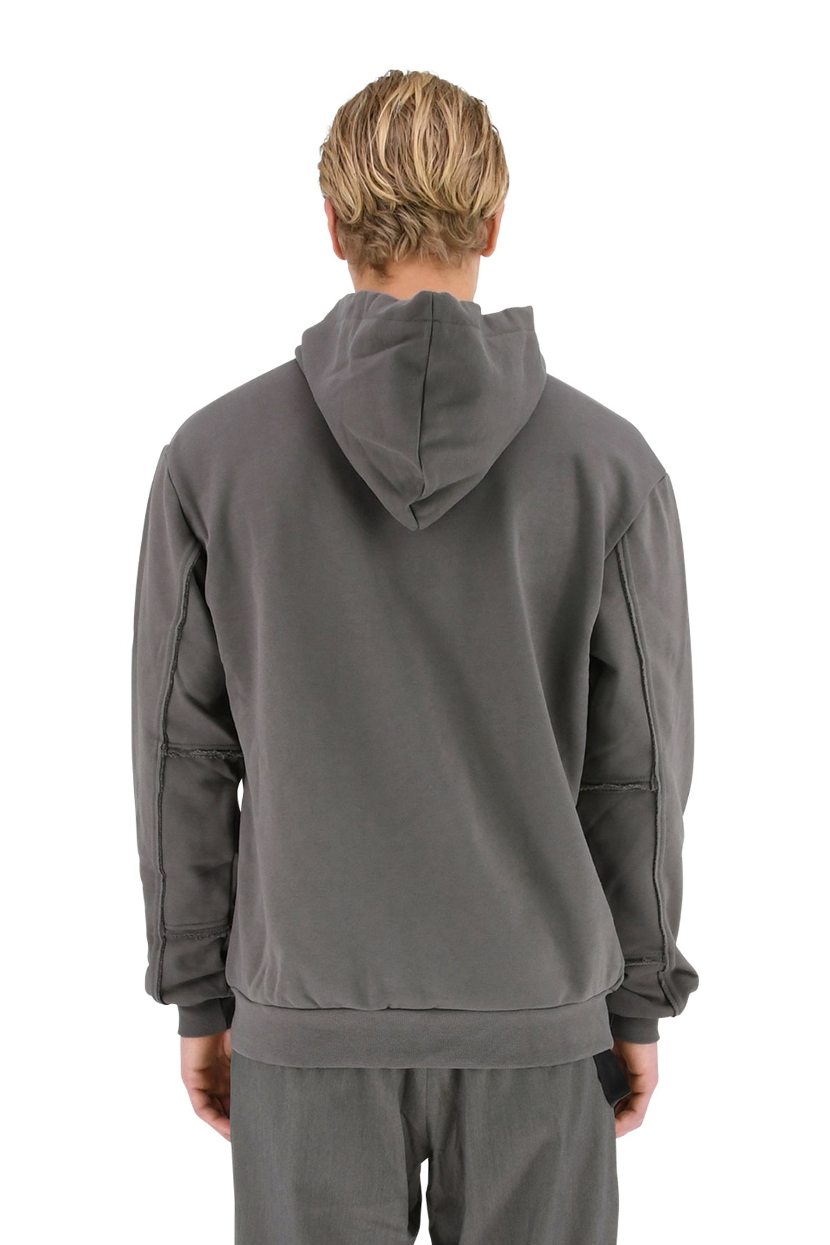 Logo Panel Hoodie, Stone