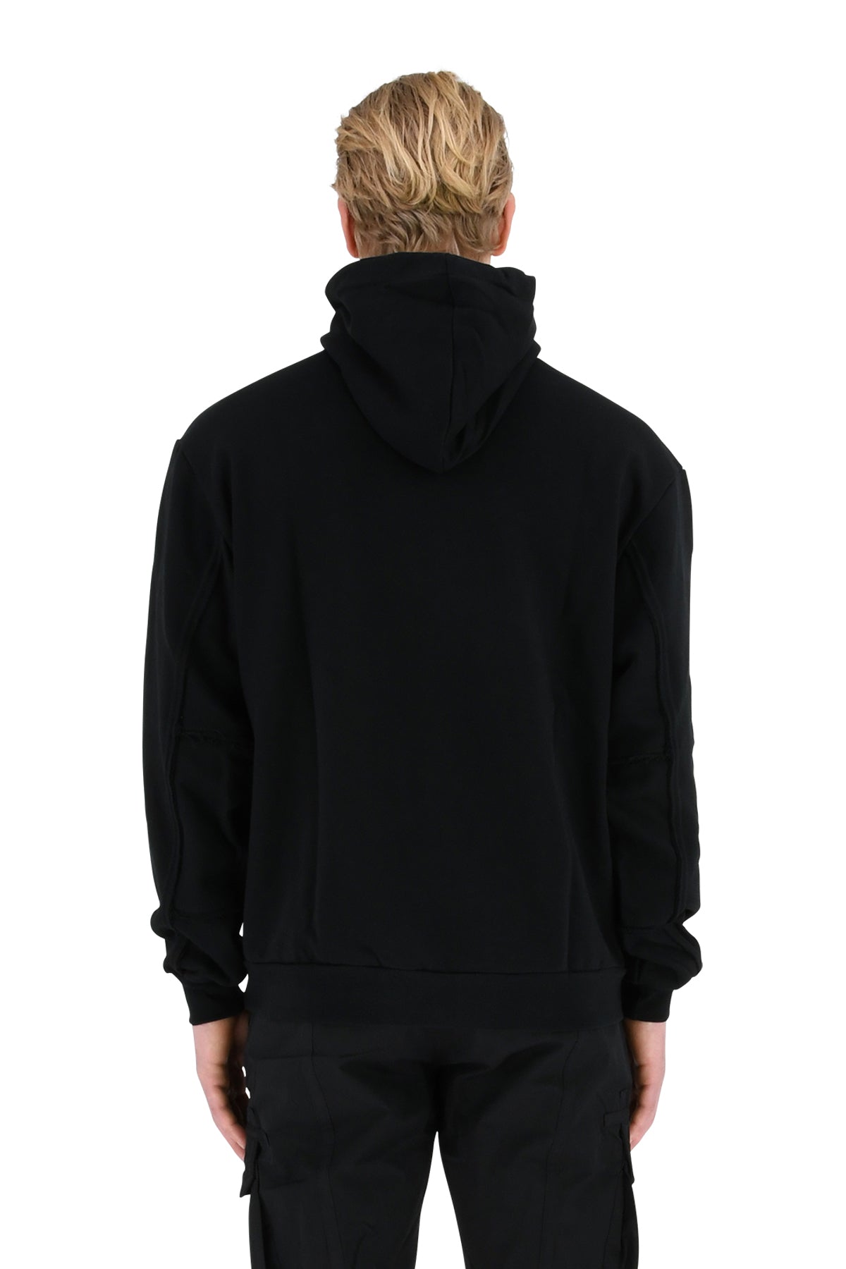 Logo Panel Hoodie, Black