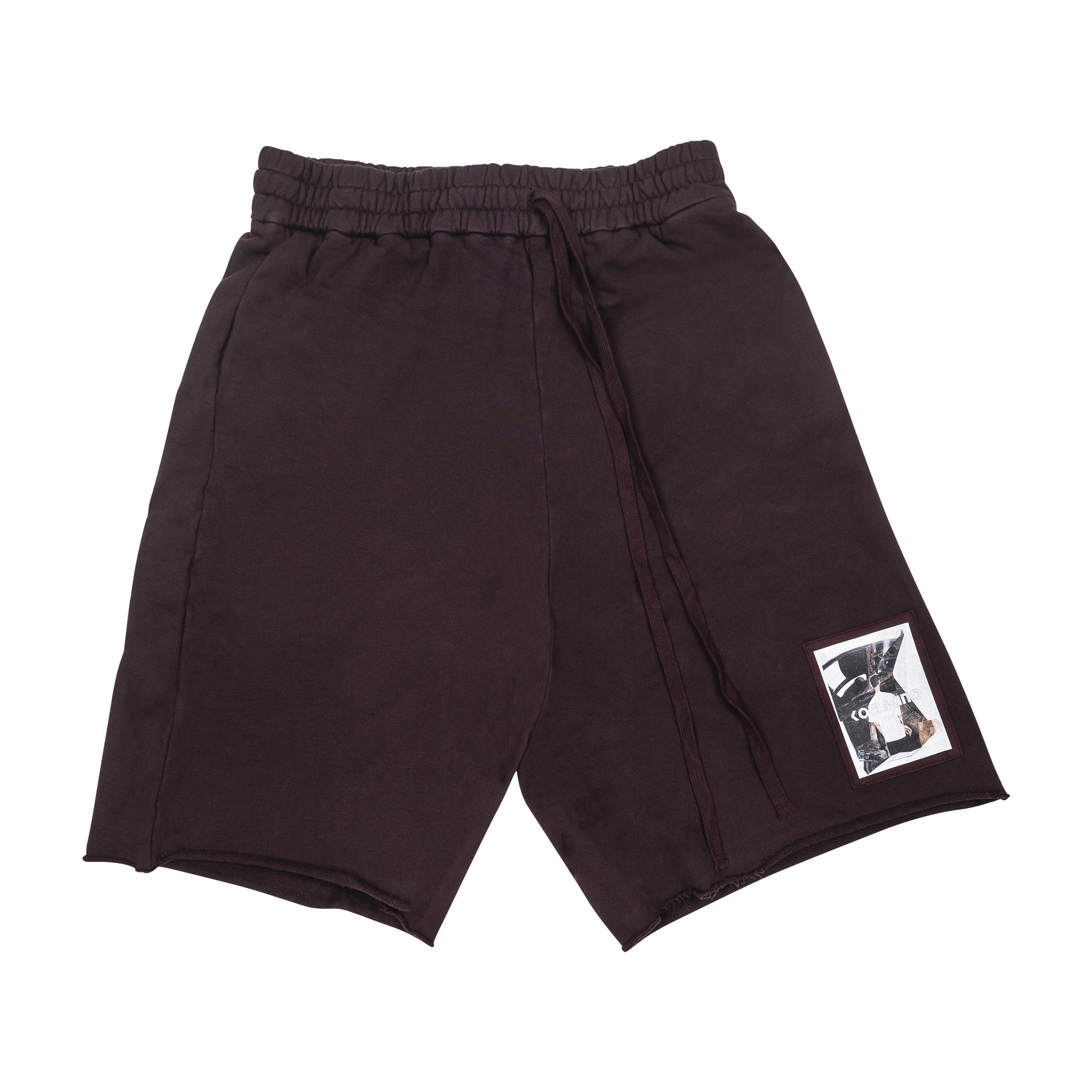 KOMAKINO - FLEECE SHORTS SCRAPS, CHERRY - M | #size_us M = jp 2 = eu 48