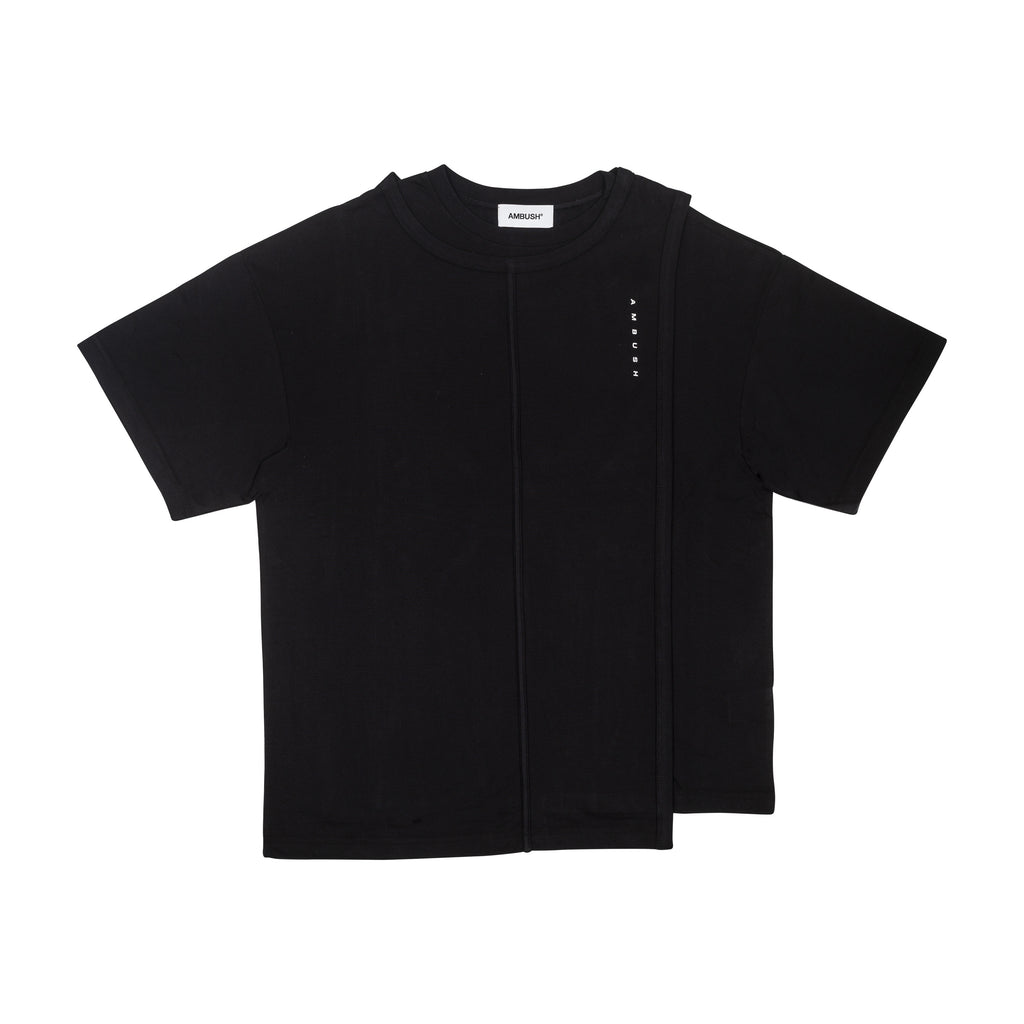 AMBUSH - LAYERED T-SHIRT, BLACK - 2 | #size_us M = jp 2 = eu 48