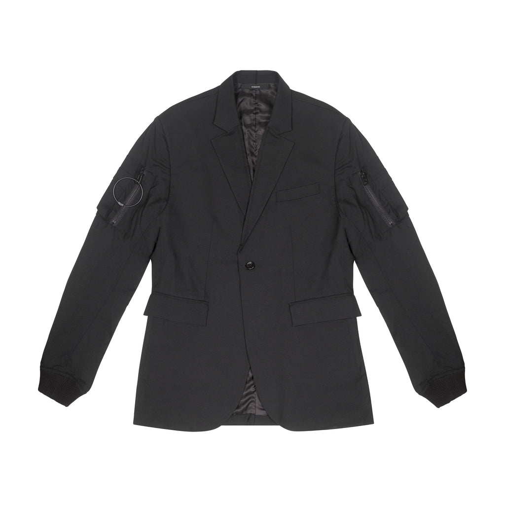 KOMAKINO - TAILORED JACKET, BLACK - M | #size_us M = jp 2 = eu 48