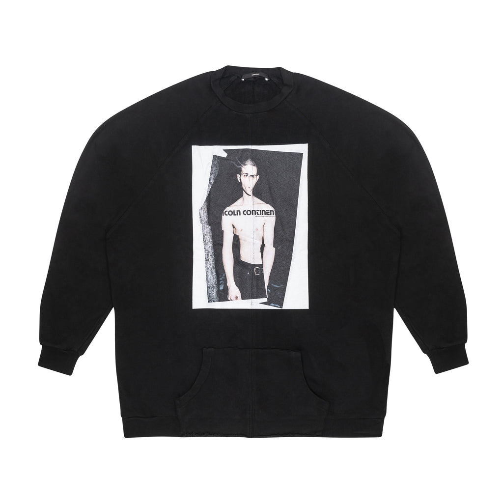 KOMAKINO - CRASH CREWNECK, BLACK - S | #size_us S  = jp 1 = eu 46