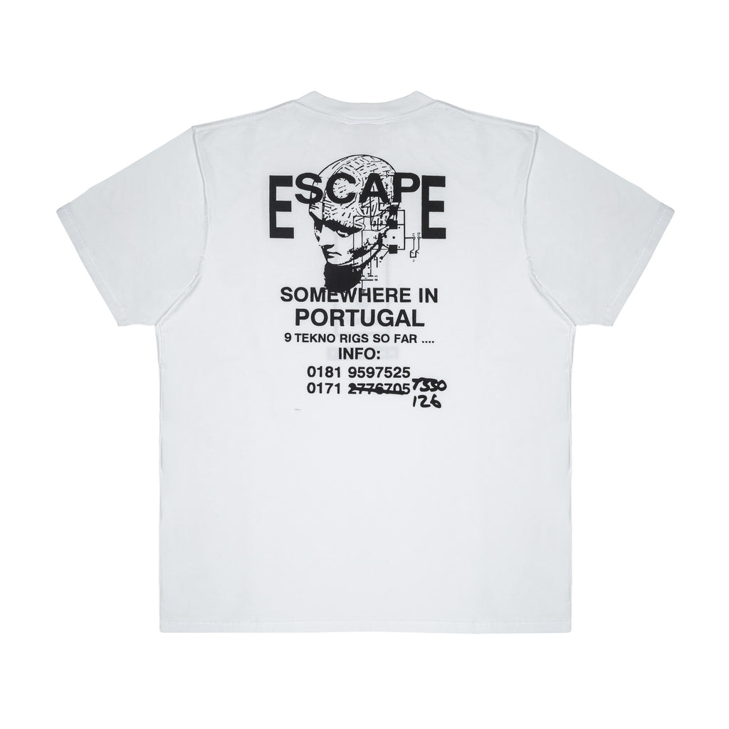 FREE PARTY FLYER T-SHIRT, WHITE