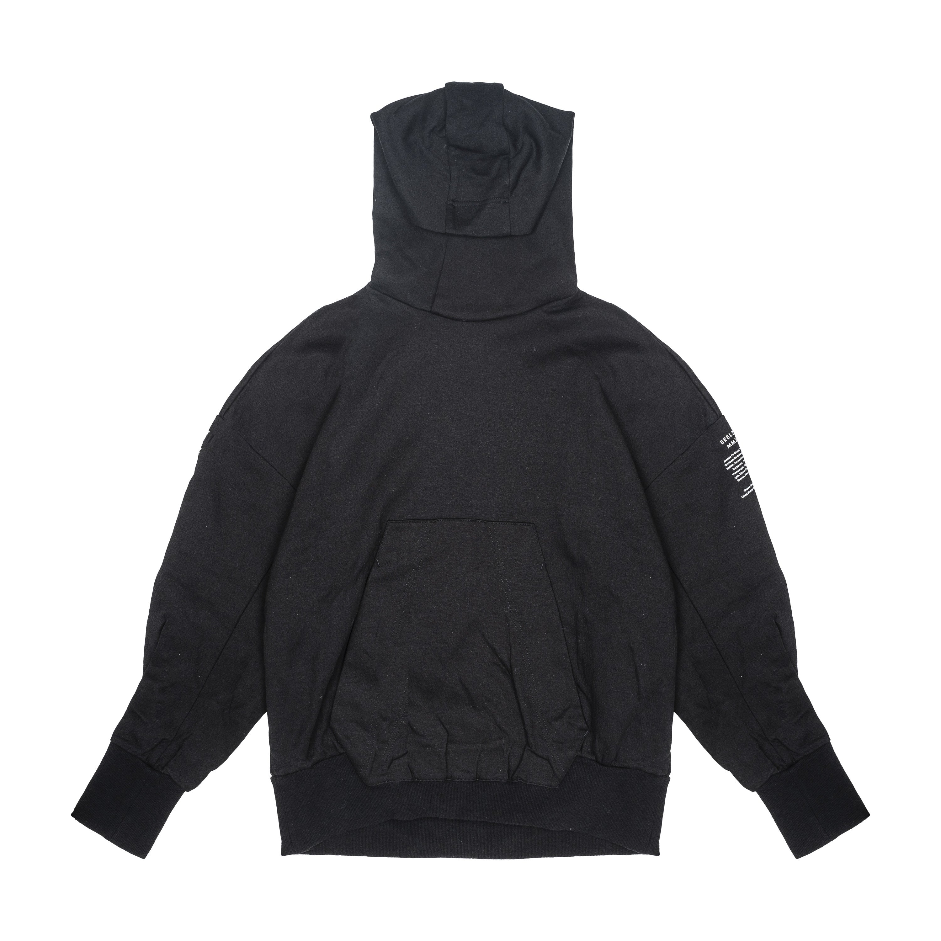 JULIUS - KNITTED HOODIE, BLACK - 2 | #size_us M = jp 2 = eu 48