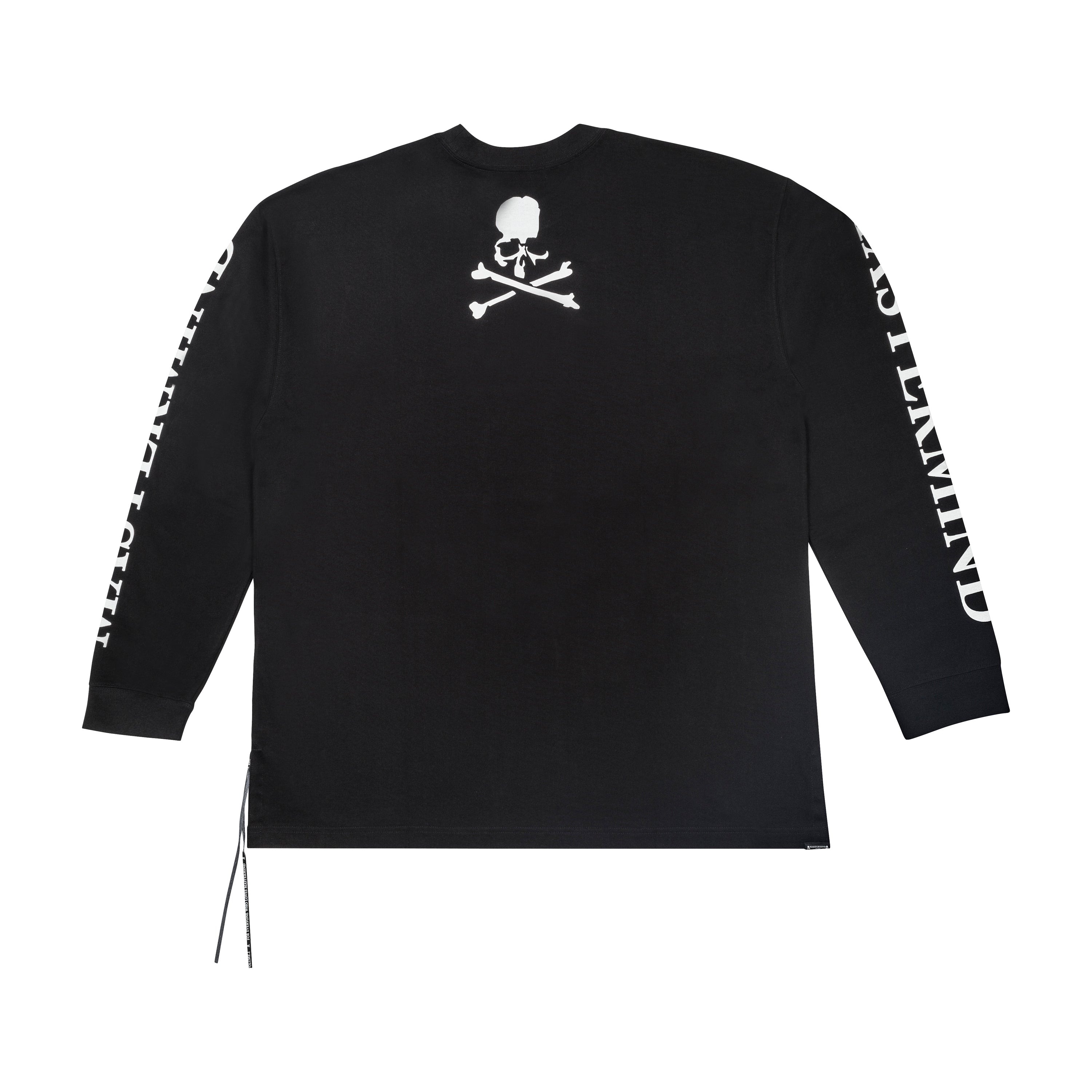 SKULL LOGO LONG SLEEVE 01, BLACK