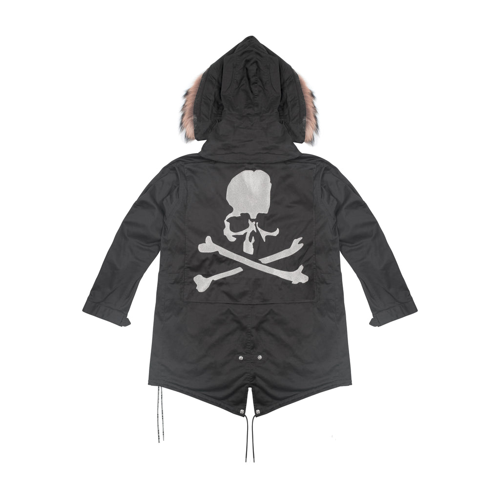 SKULL LOGO JACKET, BLACK
