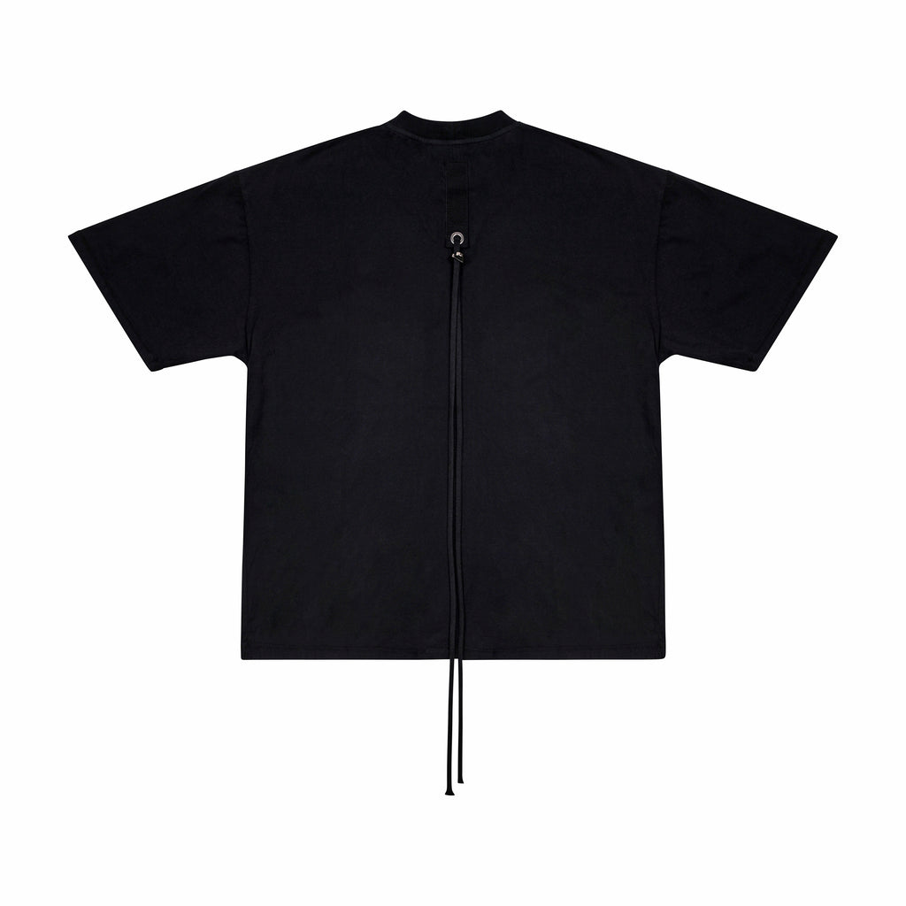 JERSEY CUTS T-SHIRT W/PRINT 03, BLACK