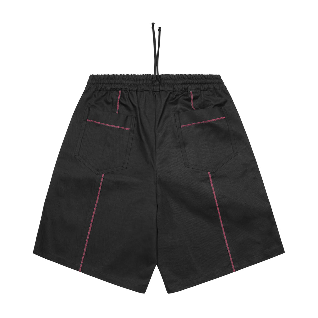 ELASTICATED SHORTS, BLACK