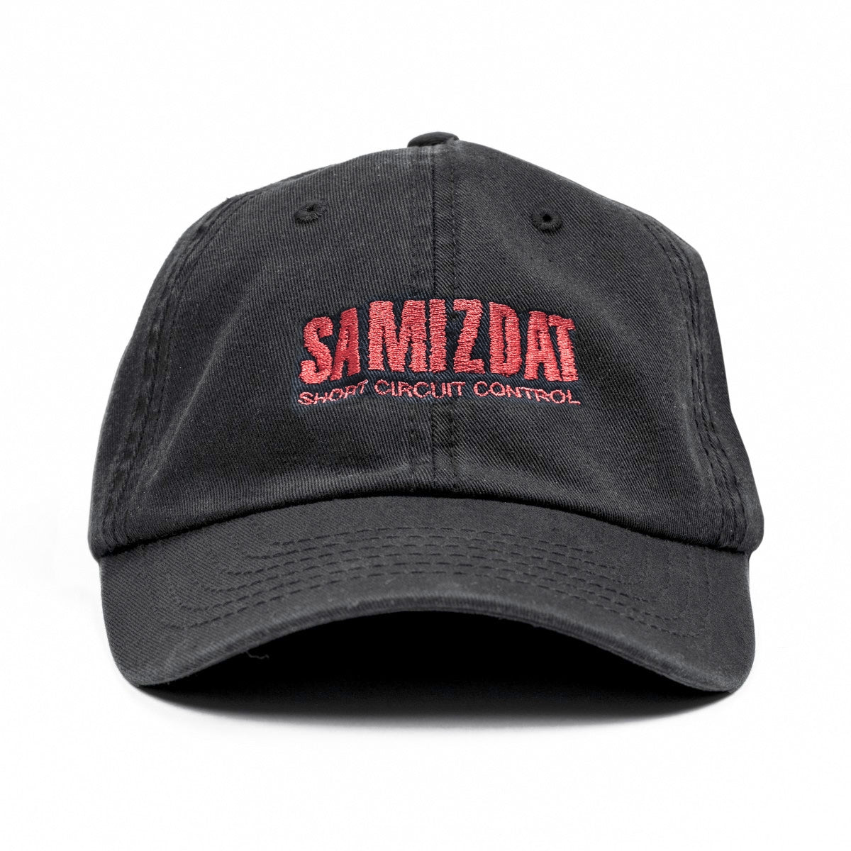 SAMIZDAT - SHORT CIRCUIT CAP, BLACK/RED | #size_One Size fits all